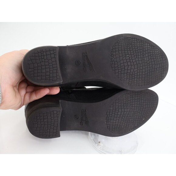 Dansko Womens Cagney Ankle Booties Size 40 / 9.5-10 Black Burnished Suede - Picture 8 of 10